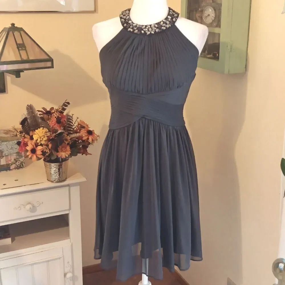 Alex Evenings Jeweled Neckline Dressy Dress. Fairycore. Balletcore. Jeweled.